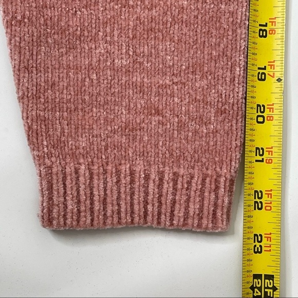 Vtg 90s Womens Chenille Sweater Size L Floral Embroidered Mock Neck GrannyCore - Picture 12 of 12